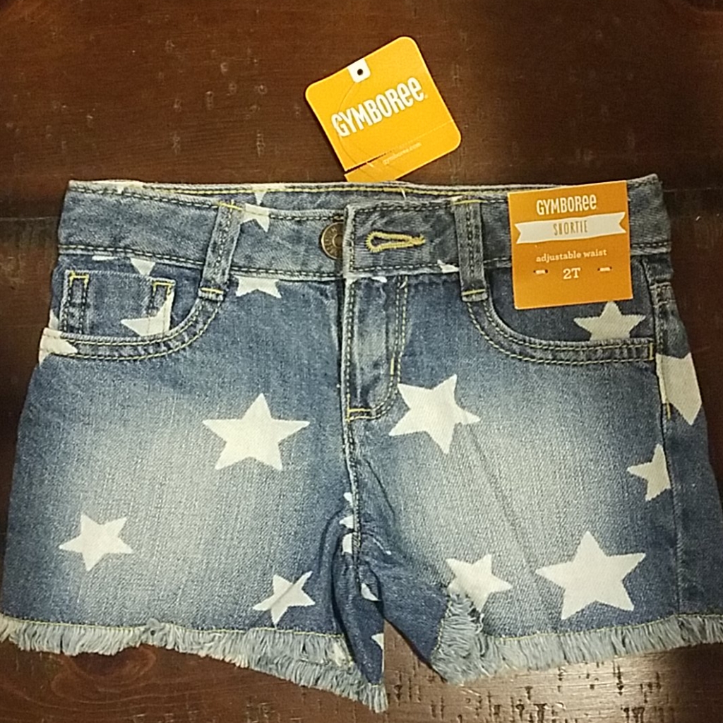 Nwt Gymboree Jean Star Shorts 2t